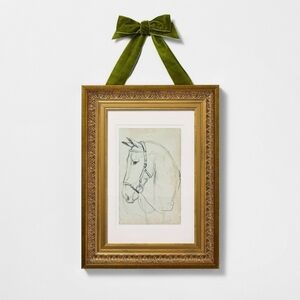 12x16 Framed Horse Sketch Wall Art Threshold designed with Studio McGee